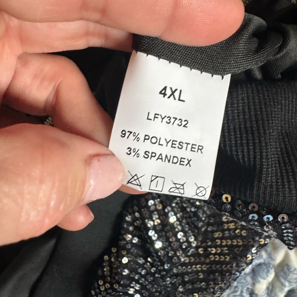 Plus Sequin Black Jacket - Picture 4 of 5